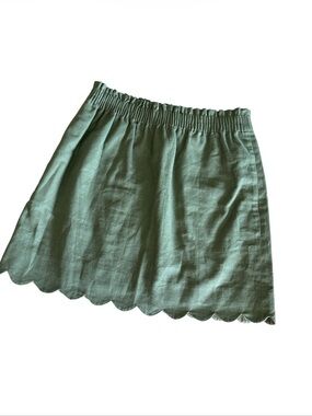 J. Crew scalloped linen mini